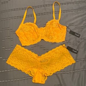 Montelle Intimates mango bra and pantie set
